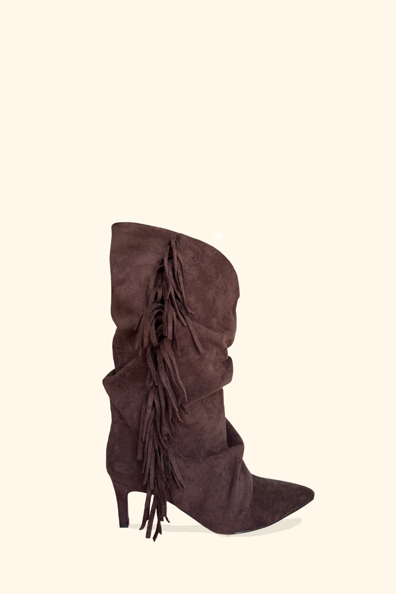 BOTTES À FRANGES ELLIE - MARRON