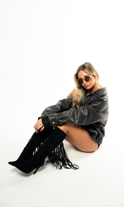 BOTTES À FRANGES  IZZY NOIR
