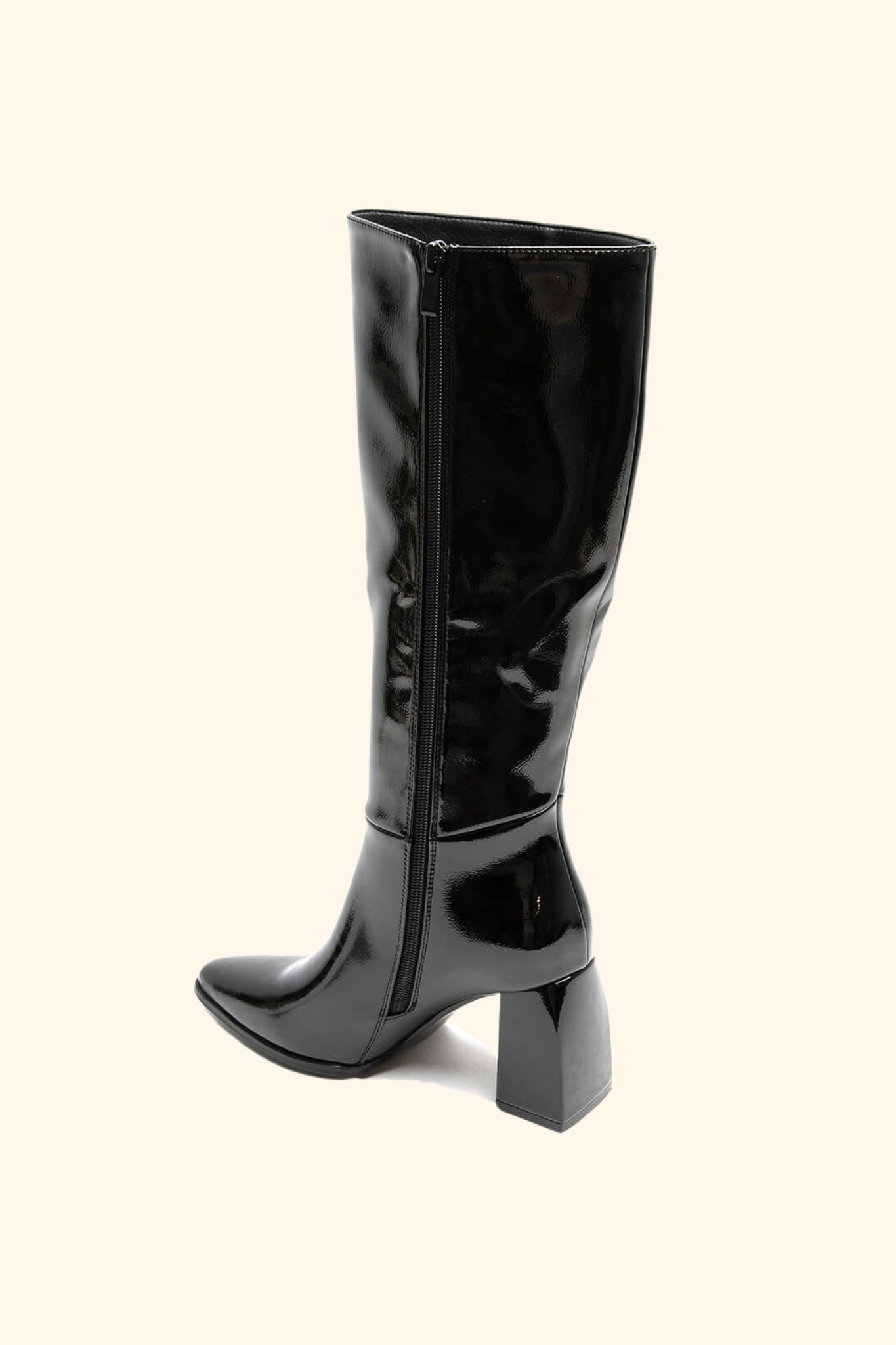 BOTTES ALIX - NOIR VERNIS